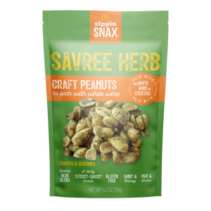 SIPPIN SNAX Savree Herb Craft Peanuts 4.2 oz CASE (12 Ct)