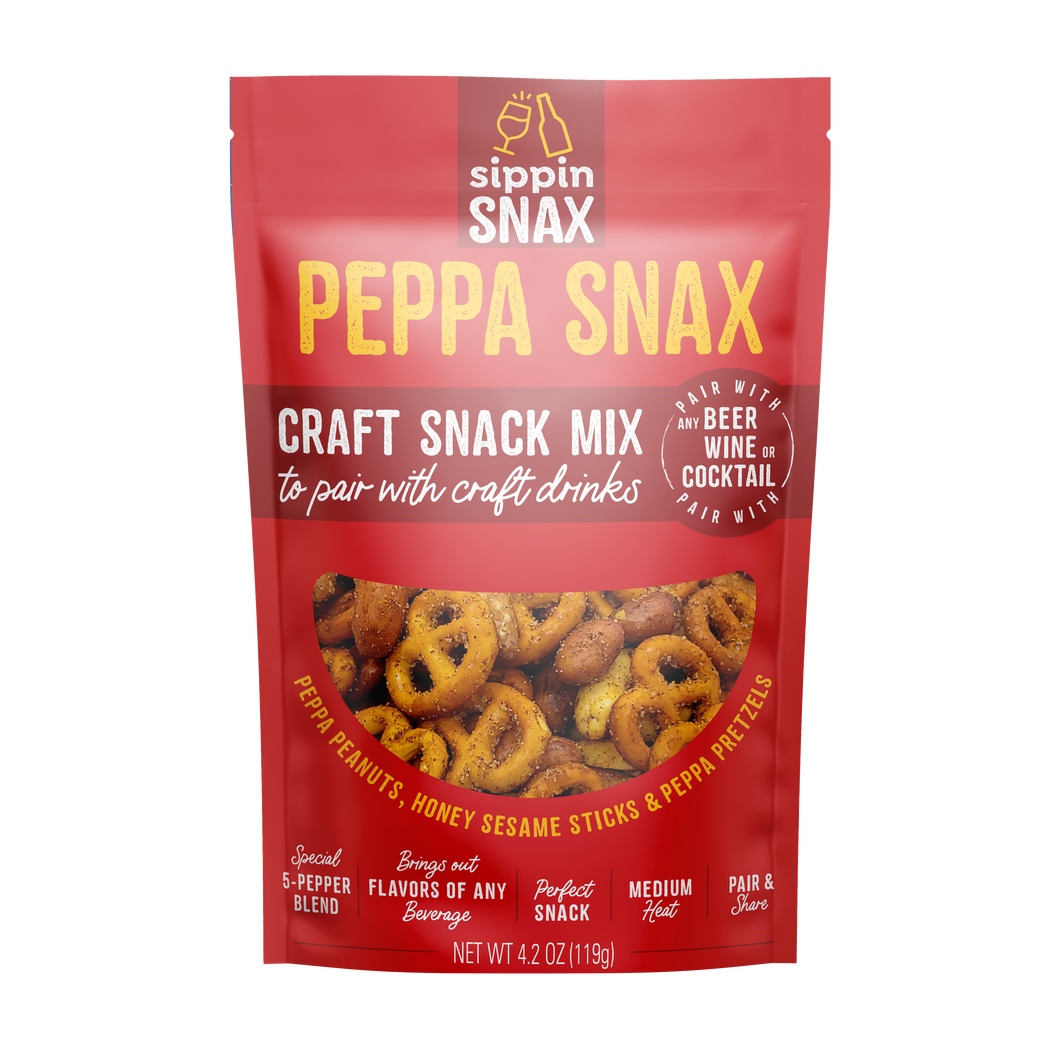 SIPPIN SNAX Peppa Snax Craft Snack Mix 4.2 oz CASE (12 Ct)