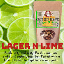 Load image into Gallery viewer, Lager and Lime Peanuts-hops-and-nuts-craft-beer-snacks
